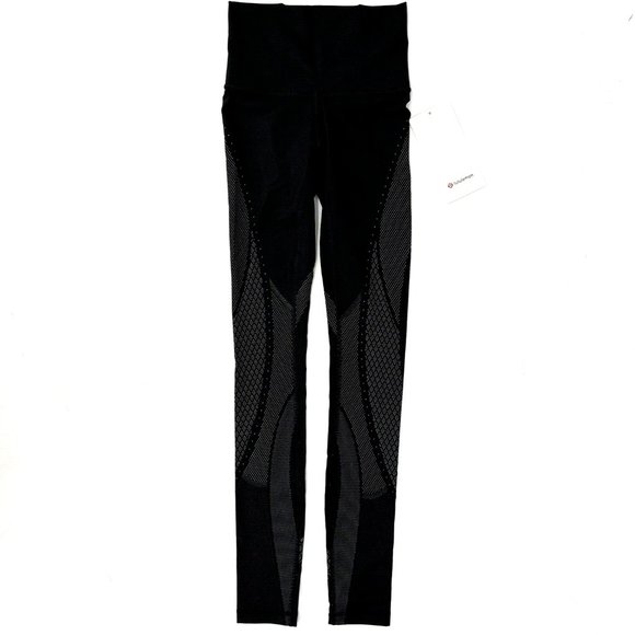 NWT~$128 Lululemon Mapped Out High-Rise Tight 28" Black‎ Glacier Grey Leggings 2 - Picture 2 of 11